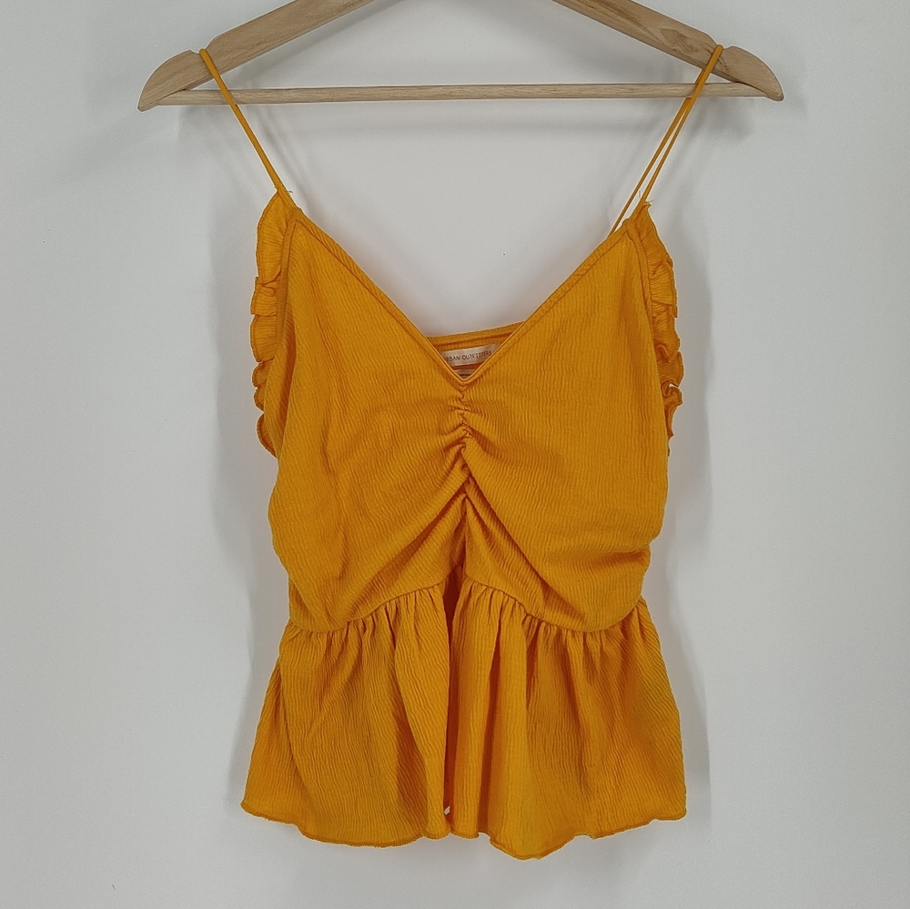 Women's Orange Ruffled Top - Picture 3 of 9